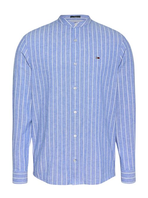 Camicia uomo azzurra in misto lino Tommy Jeans | DM0DM208930BA